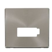 Click SCP450BS Brushed Steel Definity Screwless 13A Lockable Fused Spur Unit Cover Plate