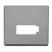 Click SCP450CH Polished Chrome Definity Screwless 13A Lockable Fused Spur Unit Cover Plate