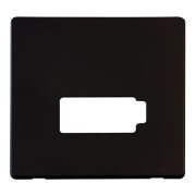 Click SCP450MB Definity Metal Black Screwless 13A Lockable Fused Spur Unit Cover Plate