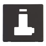 Click SCP452BK Matt Black Definity Screwless 13A Neon Lockable Switched Fused Spur Unit Cover Plate