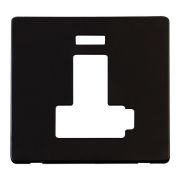 Click SCP452MB Definity Metal Black Screwless 13A Neon Lockable Switched Fused Spur Unit Cover Plate