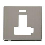 Click SCP452SS Stainless Steel Definity Screwless 13A Neon Lockable Switched Fused Spur Unit Cover Plate