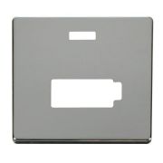 Click SCP453CH Polished Chrome Definity Screwless 13A Neon Lockable Fused Spur Unit Cover Plate