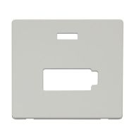 Click SCP453PW Polar White Definity Screwless 13A Neon Lockable Fused Spur Unit Cover Plate