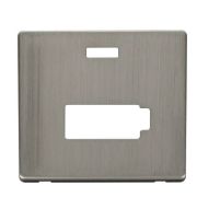 Click SCP453SS Stainless Steel Definity Screwless 13A Neon Lockable Fused Spur Unit Cover Plate