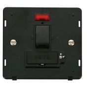 Click SIN852BK Black Definity 13A Neon Lockable Switched Fused Spur Unit Insert  - Black Insert