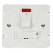 Click SIN852PW White Definity 13A Neon Lockable Switched Fused Spur Unit Insert  - White Insert