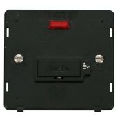 Click SIN853BK Black Definity 13A Neon Lockable Fused Spur Unit Insert  - Black Insert