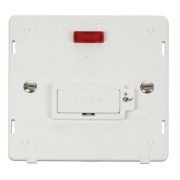 Click SIN853PW White Definity 13A Neon Lockable Fused Spur Unit Insert  - White Insert