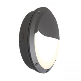 Ansell ALUCLED/G/PC Lucca Graphite 18W-27W LED 1900lm 3000/4000K IP66 298mm Photocell CCT Multi Wattage Wall Light