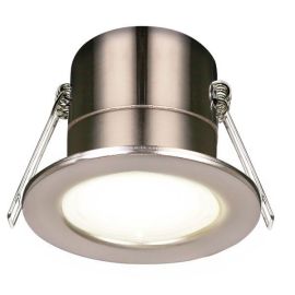 Luceco EFTE45BS40 F-Eco Brushed Steel 5W 450lm 4000K 82mm LED Fire-Rated Fixed Downlight image