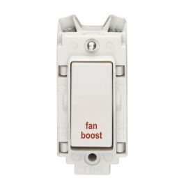 Crabtree 4460/FB Rockergrid White 20A 2 Pole 'fan boost' Switch Grid Module