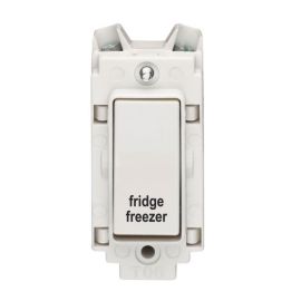 Crabtree 4460/FF/BLACK Rockergrid White 20A 2 Pole 'fridge freezer' Switch Grid Module