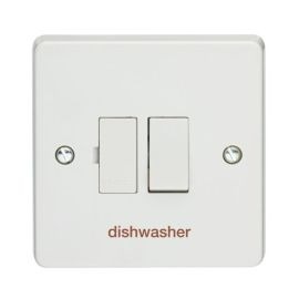 Crabtree 4827/DW Capital White 13A 2 Pole 'dishwasher' Switched Fused Connection Unit image