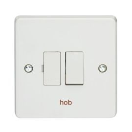 Crabtree 4827/HB Capital White 13A 2 Pole 'hob' Switched Fused Connection Unit