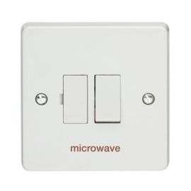 Crabtree 4827/MW Capital White 13A 2 Pole 'microwave' Switched Fused Connection Unit image