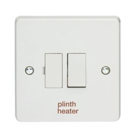 Crabtree 4827/PLH Capital White 13A 2 Pole 'plinth heater' Switched Fused Connection Unit image