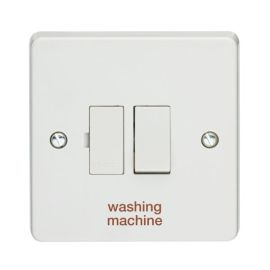 Crabtree 4827/WM Capital White 13A 2 Pole 'washing machine' Switched Fused Connection Unit