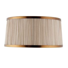 Endon Lighting UL2TBSH Suffolk Beige/Brass 13-Inch 300-320mm Shade for 40W E14 Candle Lamps image