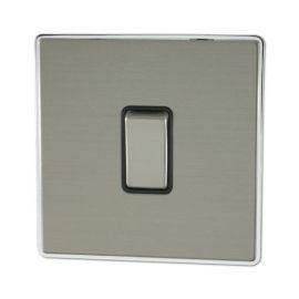 G and H Electrical LSS301 Lexus Brushed Steel 1 Gang Light Switch