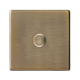 Hamilton 7G291XLEDITB100 Hartland G2 Antique Brass 1 Gang 100W 2 Way LED Push-Type Rotary Dimmer Switch image