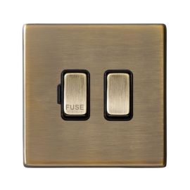 Hamilton 7G29SPAB-B Hartland G2 Antique Brass 1 Gang 13A 2 Pole Switched Fused Spur Unit