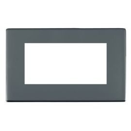 Hamilton 88CEURO4 EuroFix Sheer CFX Black Nickel 4 Gang 100x50mm Aperture Front Plate image