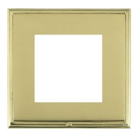 Hamilton LSXEURO2PB-PB EuroFix Linea-Scala CFX Polished Brass 2 Gang 50x50mm Aperture Front Plate image