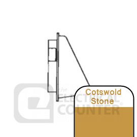 Manrose 1241C 125mm 5 Inch Cotswold Stone Cowled Wall Outlet with Damper, Round Spigot image