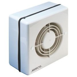 Manrose WF120T 120mm 5 Inch Window Extractor Fan with Timer, Pullcord And Neon Light image