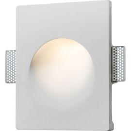 Knightsbridge PWRCC Natural Gypsum IP20 35W Max LED GU10 Recessed Round Plaster Wall Light