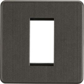 Knightsbridge SF1GSB Modular Smoked Bronze 1 Gang Screwless Front Plate