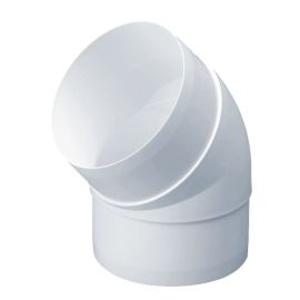 National Ventilation MONV301 Monsoon White Bend 45 Degrees for Round Pipe 100mm image