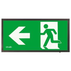 Ovia OEC4-L-B Calvex Black 3W Dimmable Emergency Sign Left image