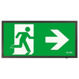 Ovia OEC4-R-B Calvex Black 3W Emergeny Sign Right image