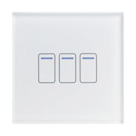 Retrotouch 01405 Crystal White 3 Gang 3-800W 2 Way Touch LED Light Switch image