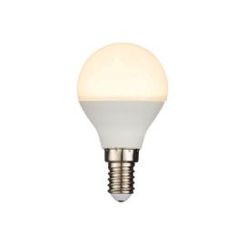 Saxby 90968 E14 Opal & matt white & bright nickel 5W 470lm 3000K Non-dimmable LED Golf image