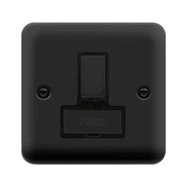 Click DPMB751BK Deco Plus Matt Black 13A 2 Pole Switched Fused Spur Unit