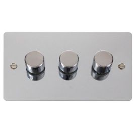 Click FPCH163 Define Polished Chrome 3 Gang 100W 2 Way Dimmer Switch 