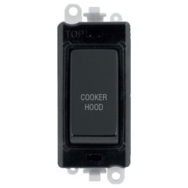 Click GM2018BKMB-CH GridPro Matt Black 20AX 2 Pole COOKER HOOD Switch Module - Black Insert