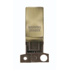 Click MD018AB-WDR MiniGrid Antique Brass Ingot 13A 10AX 2 Pole WARMING DRAWER Switch Module image