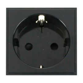 Click MM020BK New Media Black 16A European Schuko Socket Outlet Module