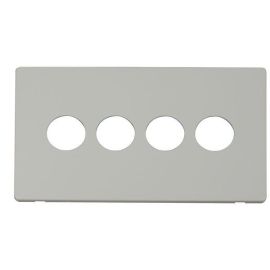 Click SCP224PW Polar White Definity Screwless 4 Gang Toggle Switch Cover Plate image