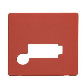 Click SCP350RD Red Definity Screwless 13A Flex Outlet Lockable Fused Spur Unit Cover Plate image