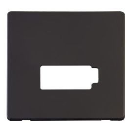 Click SCP450BK Matt Black Definity Screwless 13A Lockable Fused Spur Unit Cover Plate image