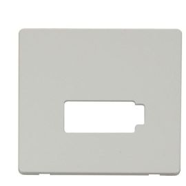 Click SCP450PW Polar White Definity Screwless 13A Lockable Fused Spur Unit Cover Plate image