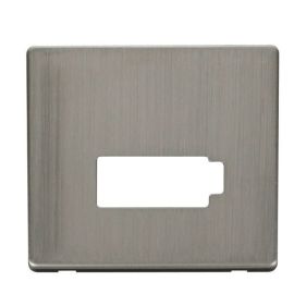 Click SCP450SS Stainless Steel Definity Screwless 13A Lockable Fused Spur Unit Cover Plate image