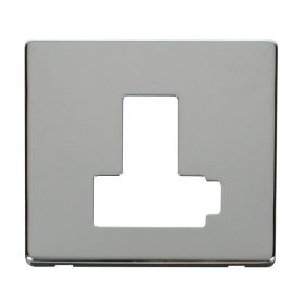 Click SCP451CH Polished Chrome Definity Screwless 13A Lockable Switched Fused Spur Unit Cover Plate image