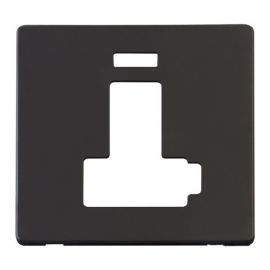 Click SCP452BK Matt Black Definity Screwless 13A Neon Lockable Switched Fused Spur Unit Cover Plate image