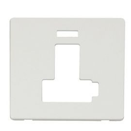 Click SCP452MW Matt White Definity Screwless 13A Neon Lockable Switched Fused Spur Unit Cover Plate image